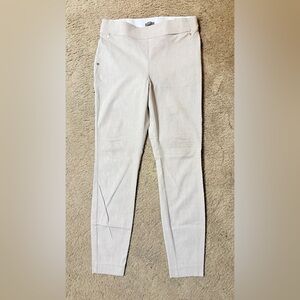 Maurices Cream Color Pull On Pants Stretchy No Pockets Size Medium Long